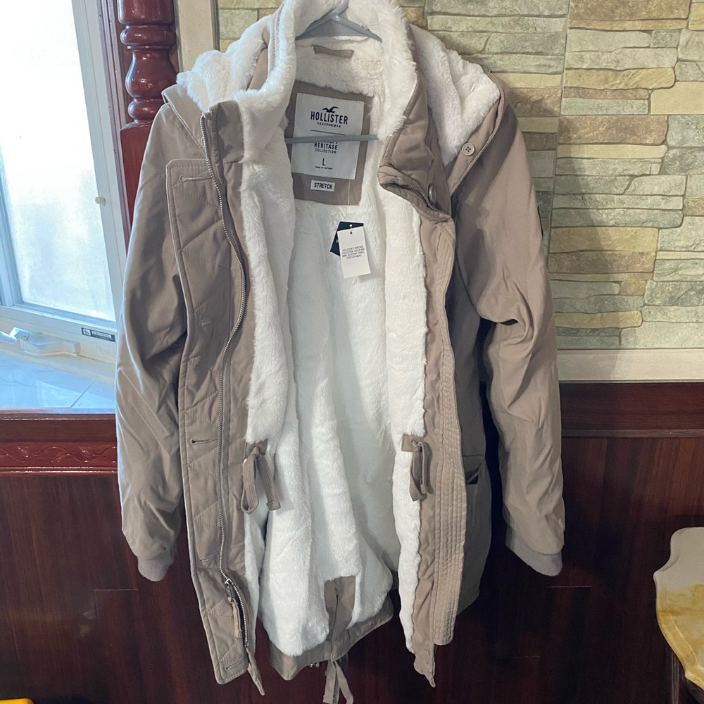 Faux fur lined parka
